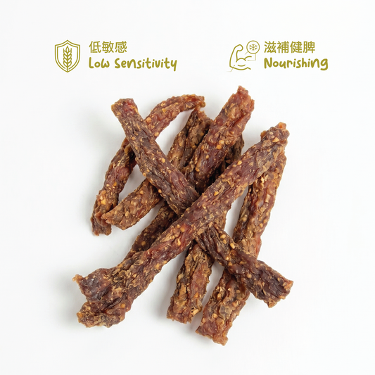 Yam and Goji Berry Duck Sticks